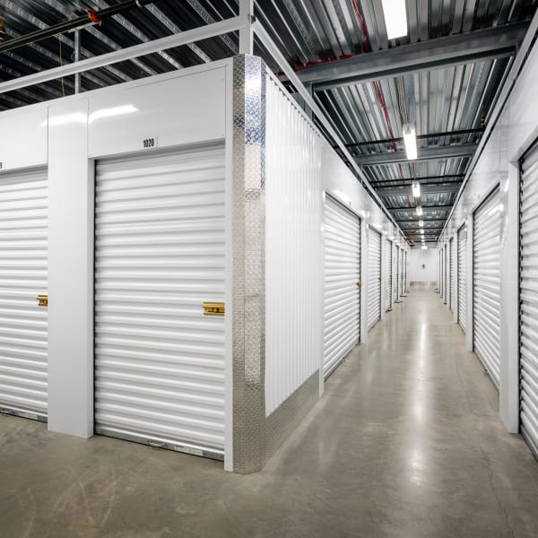 Indoor storage units at StorQuest Self Storage in West Babylon, New York