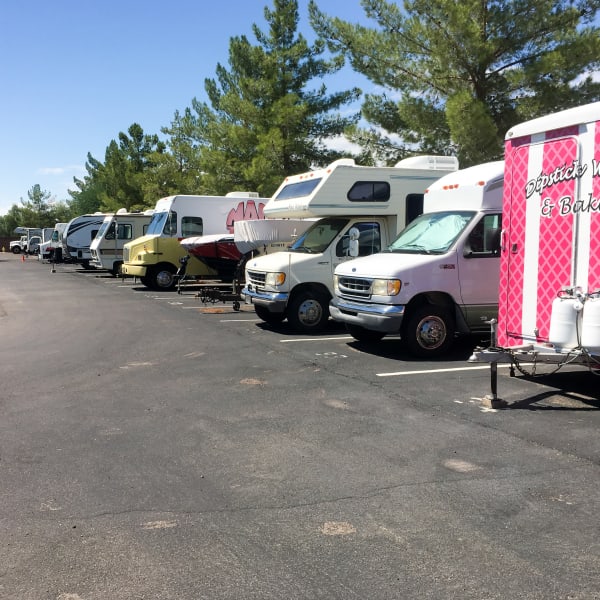 Outdoor RV and auto parking at StorQuest Express Self Service Storage in Briarcliff Manor, New York