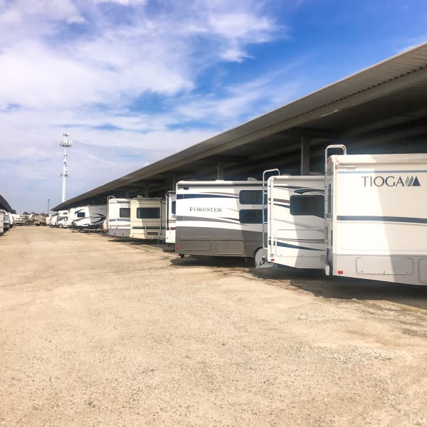 Covered RV parking at StorQuest Express Self Service Storage in Deltona, Florida