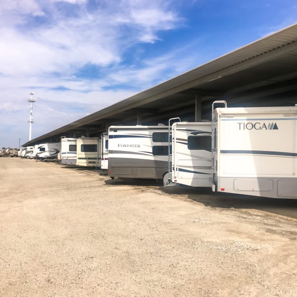 Covered RV and boat parking at StorQuest Self Storage in Chandler, Arizona