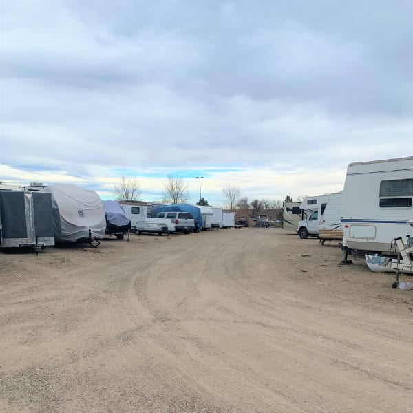 Covered RV parking at StorQuest Self Storage in Littleton, Colorado