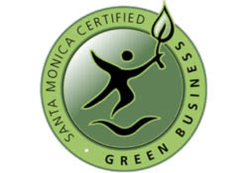 Green business logo at StorQuest Self Storage in Santa Monica, CA